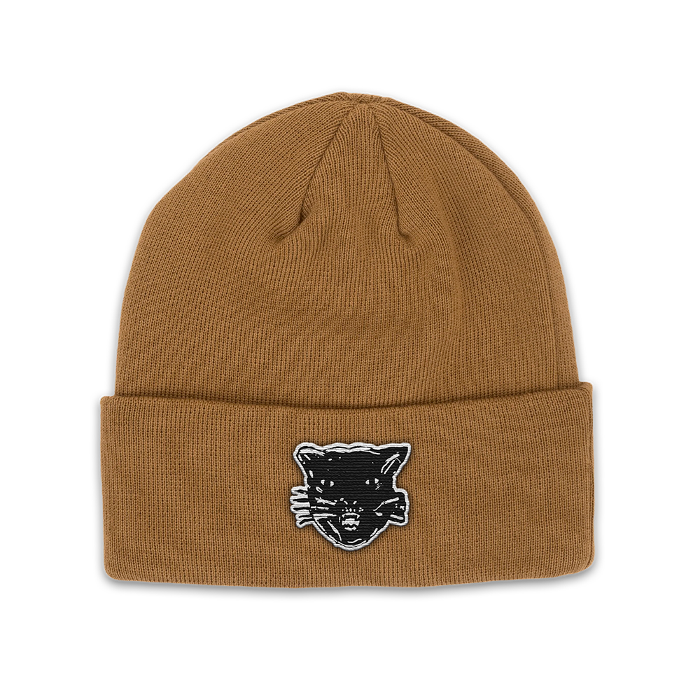 Cat Head Tan Beanie – Fever 333